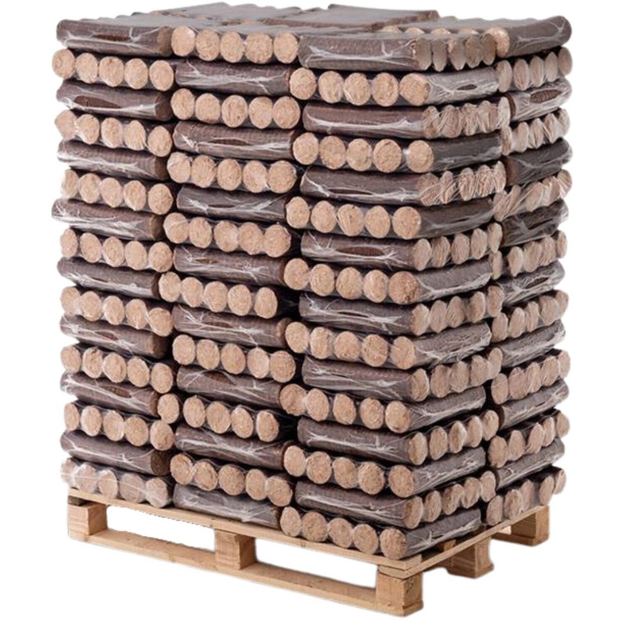 Hartholz Eichenbriketts 96 Stück à 10 kg – Palette (960 kg) | Holz4Home Brennstoffe