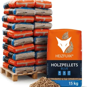 Heizfuxx Holzpellets Blue 15kg x 20 Sack 300kg Palette